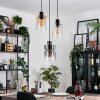 Hasvik hanging light, pendant light chrome, black, 3-light sources