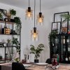 Hasvik hanging light, pendant light chrome, black, 3-light sources