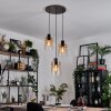 Hasvik hanging light, pendant light chrome, black, 3-light sources