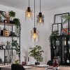 Hasvik hanging light, pendant light chrome, black, 3-light sources