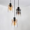 Hasvik hanging light, pendant light chrome, black, 3-light sources