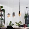 Hasvik hanging light, pendant light chrome, black, 3-light sources