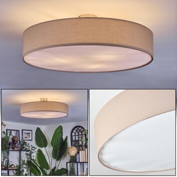 Foggia ceiling light beige, white, 3-light sources