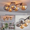 Gastor ceiling light, globe light Amber, Smoke-coloured, 5-light sources