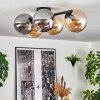 Gastor ceiling light, globe light Amber, Smoke-coloured, 5-light sources