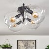 Gastor ceiling light, globe light clear, 4-light sources