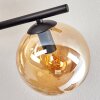 Gastor ceiling light, globe light Amber, 5-light sources