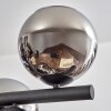 Gastor hanging light, globe light, pendant light chrome, Smoke-coloured, 10-light sources