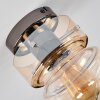 Hasvik ceiling light, ceiling spotlight chrome, smoke coloured, 1-light source