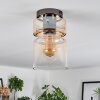 Hasvik ceiling light, ceiling spotlight chrome, smoke coloured, 1-light source