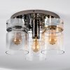 Hasvik ceiling light, ceiling spotlight chrome, black, 3-light sources