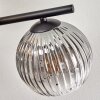 Gastor ceiling light, globe light Amber, clear, Smoke-coloured, 5-light sources