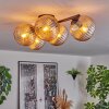 Gastor ceiling light, globe light Amber, 5-light sources