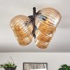 Gastor ceiling light, globe light Amber, 5-light sources