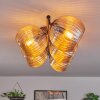 Gastor ceiling light, globe light Amber, 5-light sources