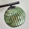 Koyoto ceiling light, globe light blue, green, coppery, 5-light sources