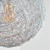 Brona hanging light, globe light, pendant light silver, 1-light source