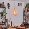 Brona hanging light, globe light, pendant light silver, 1-light source