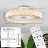 Benasal ceiling light, Ceiling fan light LED white, 1-light source, Remote control