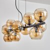 Gastor hanging light, globe light, pendant light Amber, 10-light sources