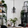 Hasvik hanging light, pendant light chrome, black, 1-light source