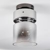 Hasvik ceiling light, ceiling spotlight chrome, smoke coloured, 1-light source