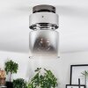 Hasvik ceiling light, ceiling spotlight chrome, smoke coloured, 1-light source