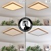 Antra ceiling light, Panel LED Wood like finish, white, 1-light source