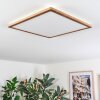 Antra ceiling light, Panel LED Wood like finish, white, 1-light source