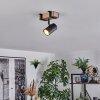 Storuma ceiling light, ceiling spotlight Ecru, black, 1-light source