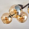 Koyoto ceiling light, globe light Amber, 4-light sources