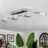 Imatro ceiling light LED matt nickel, silver, 2-light sources