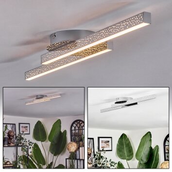 Arlan ceiling light LED chrome, 2-light sources