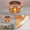 Mertola ceiling light, globe light Amber, 1-light source