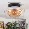 Mertola ceiling light, globe light Amber, 1-light source