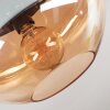 Mertola ceiling light, globe light Amber, 1-light source