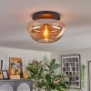 Mertola ceiling light, globe light Amber, 1-light source