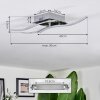 Biskopstorp ceiling light LED chrome, 3-light sources, Remote control