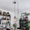 Hasvik hanging light, pendant light chrome, black, 1-light source