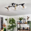 Gastor ceiling light, globe light clear, 5-light sources