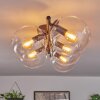 Gastor ceiling light, globe light clear, 5-light sources