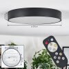 Diagonal ceiling light LED black, 1-light source, Remote control