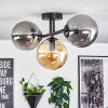 Gastor ceiling light, globe light Amber, Smoke-coloured, 3-light sources