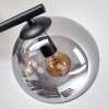 Gastor ceiling light, globe light Amber, Smoke-coloured, 3-light sources