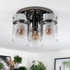 Hasvik ceiling light, ceiling spotlight chrome, black, 3-light sources