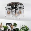 Hasvik ceiling light, ceiling spotlight chrome, black, 3-light sources