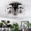 Hasvik ceiling light, ceiling spotlight chrome, black, 3-light sources