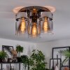 Hasvik ceiling light, ceiling spotlight chrome, black, 3-light sources