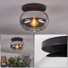 Apedo ceiling light, globe light clear, Smoke-coloured, 1-light source