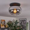 Apedo ceiling light, globe light clear, Smoke-coloured, 1-light source